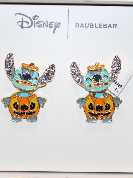 BaubleBar Jewelry - NWT BaubleBar Stitch pumpkin earrings FUN!